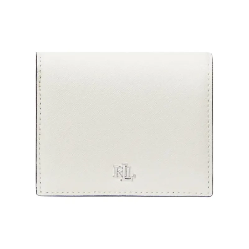 LAUREN RALPH LAUREN Leather Wallet Trumpets Women's White-0