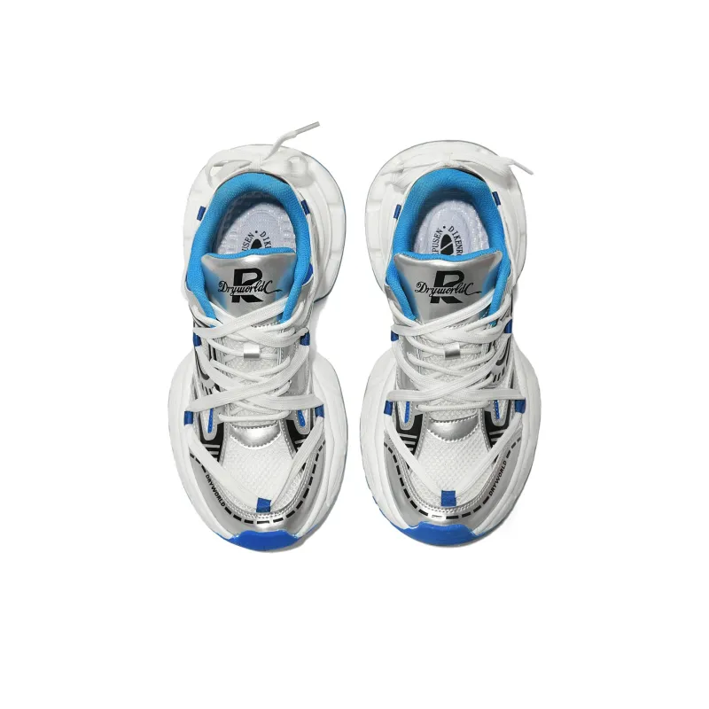 DIKENROK Slip Resistant, Abrasion Resistant, Breathable, Lightweight, Height Increasing Low Top Chunky Sneakers Unisex-12
