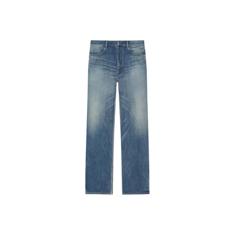 Givenchy Logo Plaque Straight-Leg Jeans-0