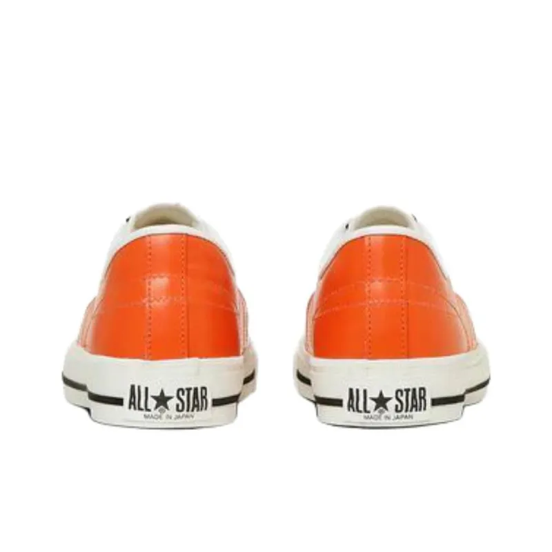 Converse Anti Slip Wear Resistant Low Top Skateboard Shoes Unisex Orange-4