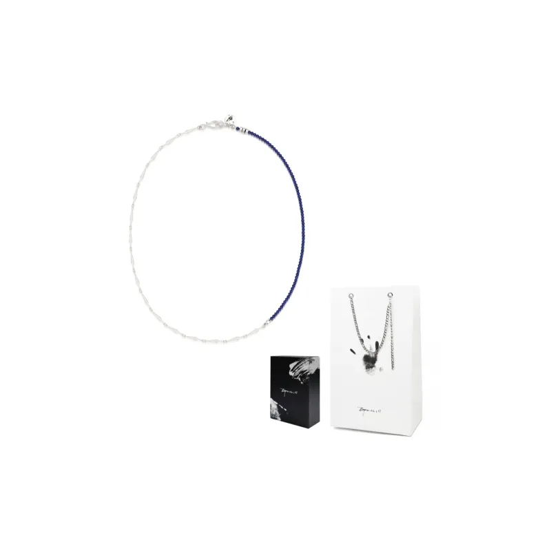 Empress 47 Concept 925 Sterling Silver, Lapis Lazuli Indigo Necklace Unisex-1