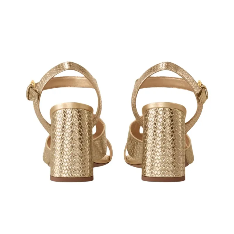 LOUIS VUITTON Isola One Strap Sandals 8.5cm Women's Gold-4