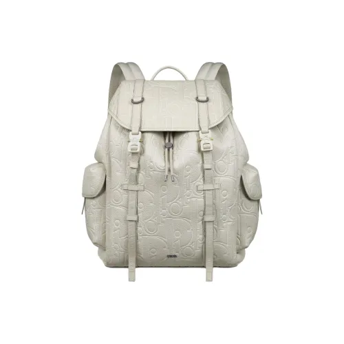 DIOR Hit The Road Grained Calfskin Backpack Women's Beige