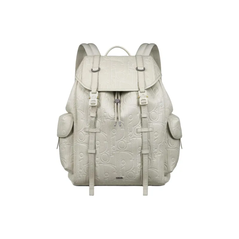 DIOR Hit The Road Grained Calfskin Backpack Women's Beige-0