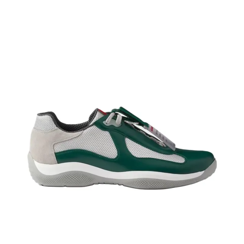 PRADA America's Cup Original Low Top Casual Shoes Men's Green-1