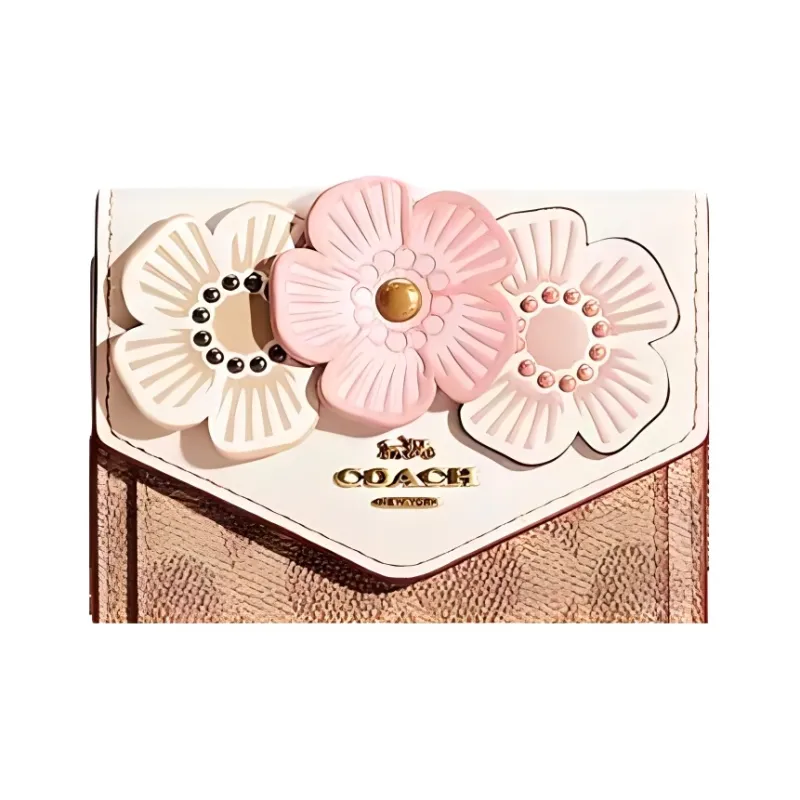 COACH Signature Coated Canvas And Refined Calfskin Fanny Pack Mini Women's Brass & Tan & Chalk-3