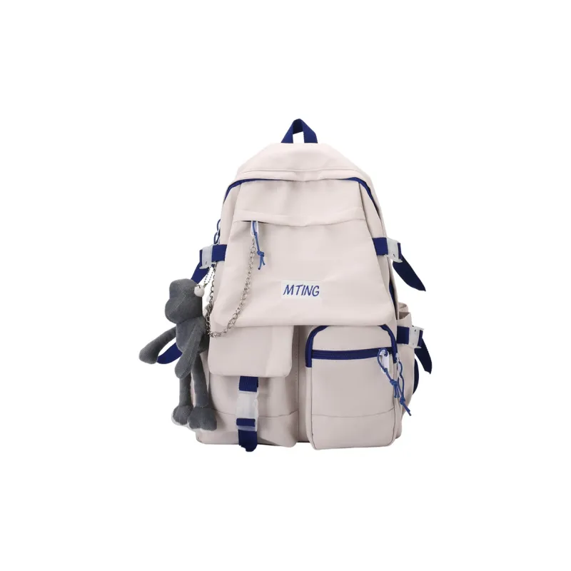 Alcohol Dragon Nylon Backpack Unisex Black/Red & White/Blue & White-9