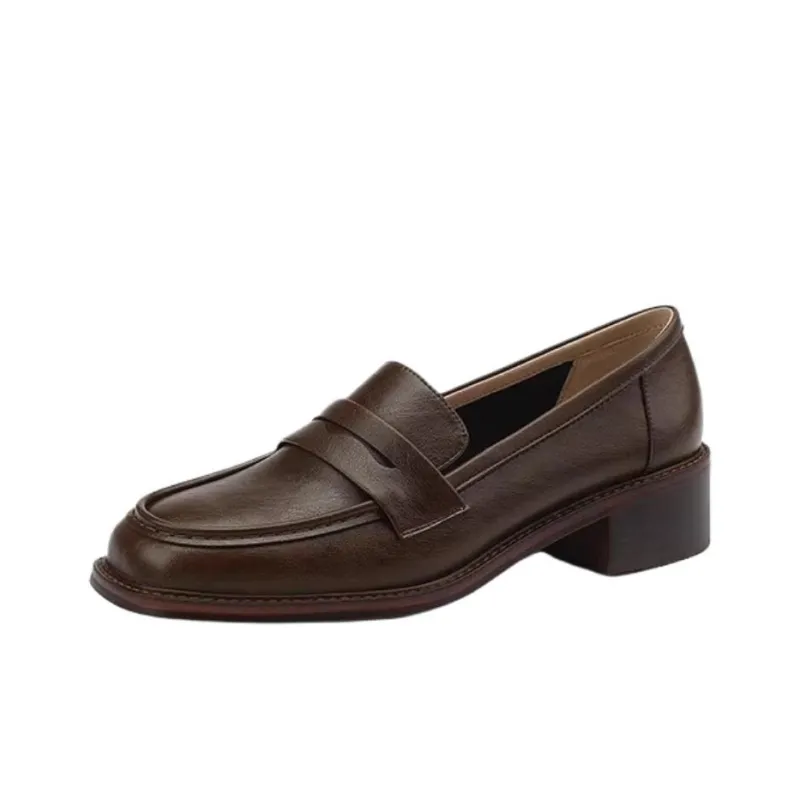 Alxnan Loafers Women's Dark Brown/Black-4