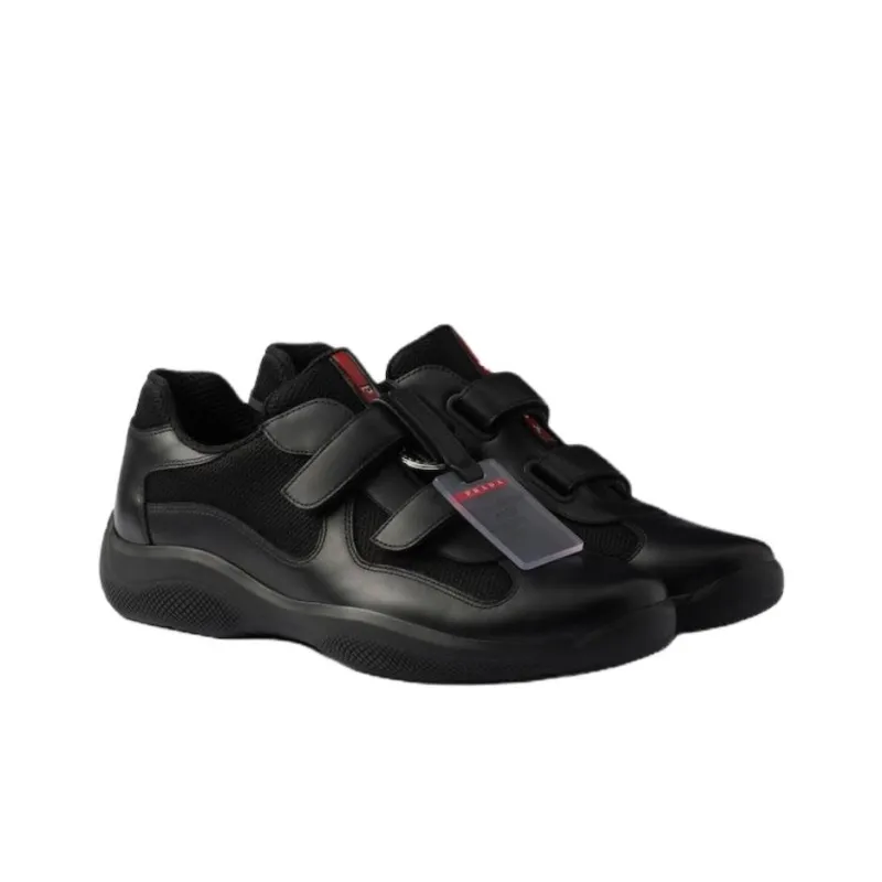 PRADA America's Cup Low Top Casual Shoes 3.5cm Men's Black-1