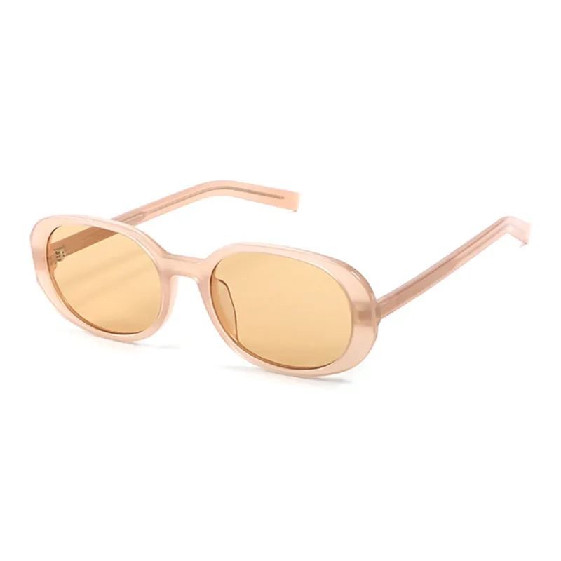 BOELEO Plate Frame Oval Sunglasses Women's-4