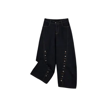 HEIYIXIANSHENG Jeans Unisex Black