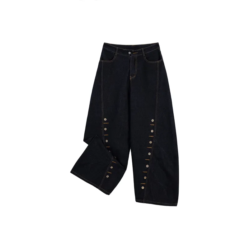 HEIYIXIANSHENG Jeans Unisex Black-0