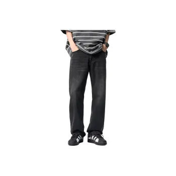 SONGS ALONG Jeans Unisex Washed Black