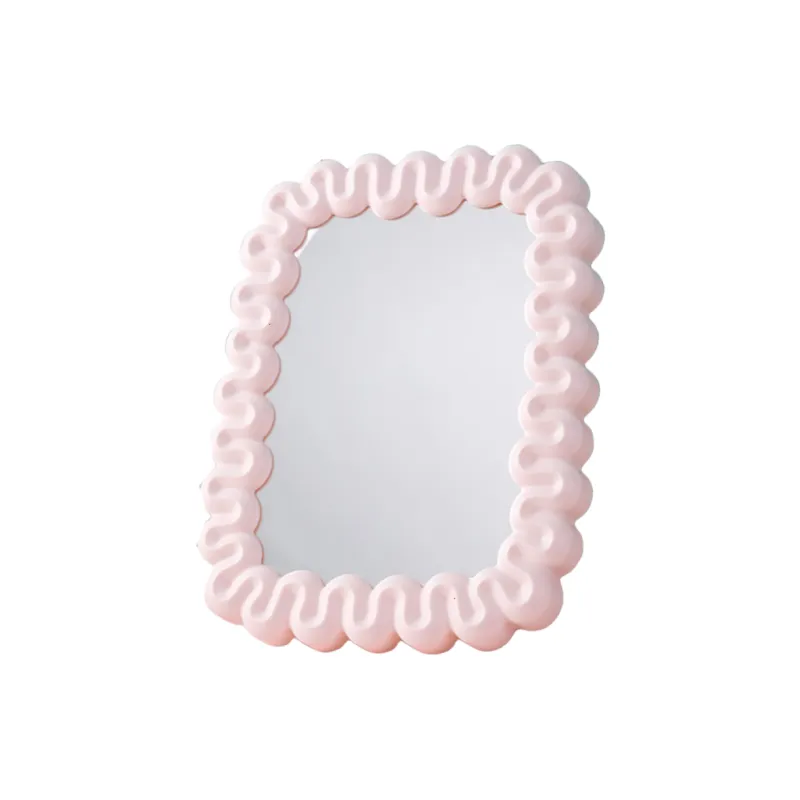 Gentle Welcome Plastic Cream Style Portable Foldable Single Side Make Up Mirrors-2