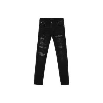 AMIRI Distressed Bandana Slim Fit Jeans