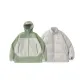 Gray Green Coat+Khaki Gray Down Liners