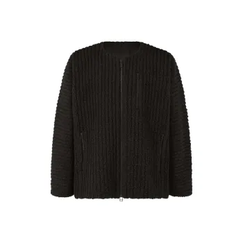 Homme Plissé Issey Miyake Pleated Fleece texture Jacket
