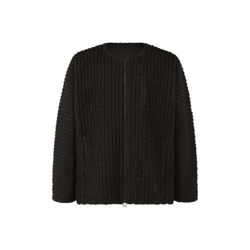 Homme Plissé Issey Miyake Pleated Fleece texture Jacket