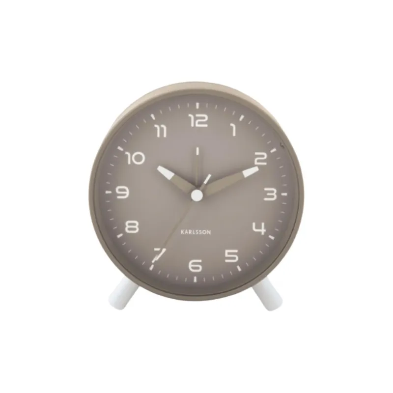 Karlsson Sweeping Seconds Movement Iron Alarm Clock Unisex Gray-0