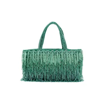 ZARA Polyester One Shoulder Handbag Medium Size Women's Green