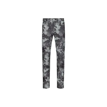DIOR Quarterly New Products Jeans Men Dark Blue Camouflage