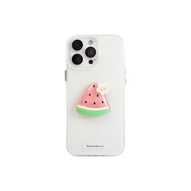 Sopi Acrylic Material Double Layer 3D Effect Fruit Phone Cases Compatible With IPhone 16/15 Pro Max/Apple 13/14 Pro/Max-0