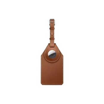 HERMES Apple AirTag Swift Calfskin Luggage Tag Unisex Brown