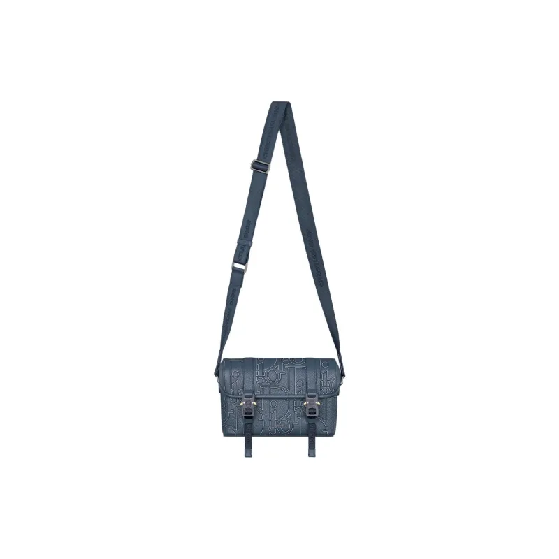 DIOR Hit The Road Grained Calfskin Shoulder Bag, Crossbody Bag Men's Marine Blue-3
