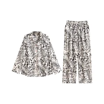 Yue Nei Pajama Set Women's Paper Ink White