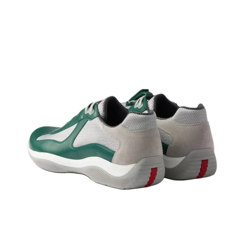 PRADA America's Cup Original Low Top Casual Shoes Men's Green-3