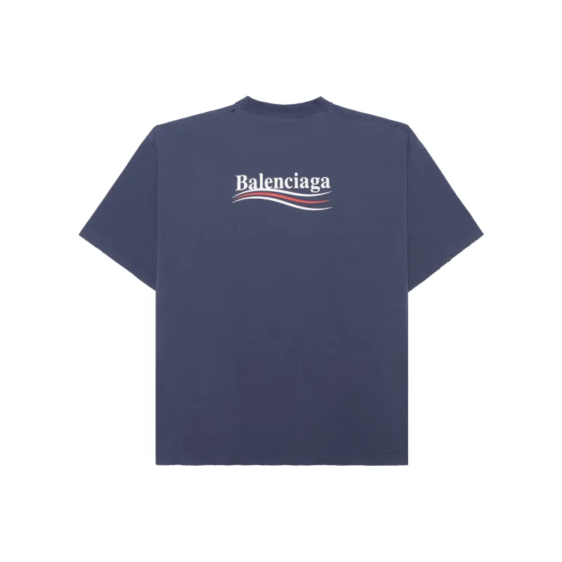 Balenciaga Logo Printed Crew Neck T Shirt-1