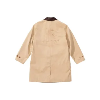 Supreme Burberry Leather Collar Trench