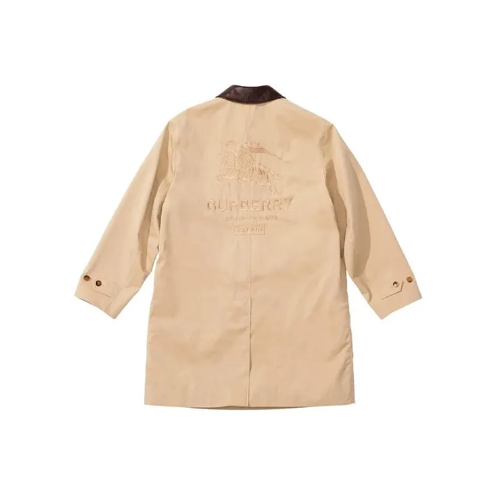 Supreme X Burberry Leather Collar Trench-0
