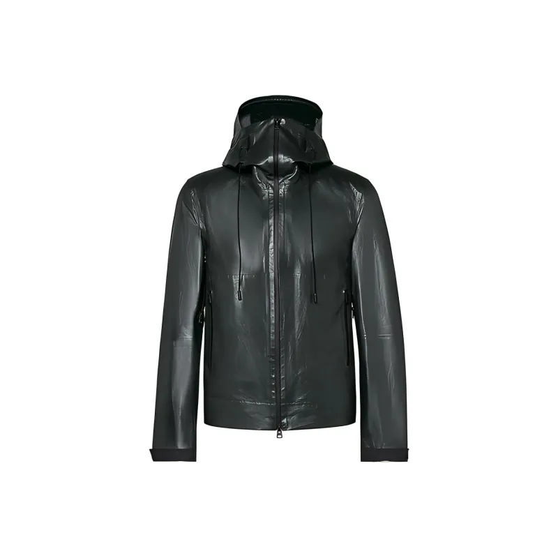 Bottega Veneta Leather Jackets Men Graphite-0