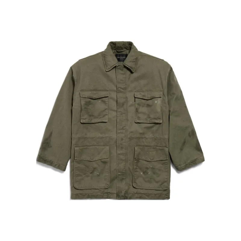 Balenciaga FW24 Jackets Coats Loose Fit Style Unisex Green-0