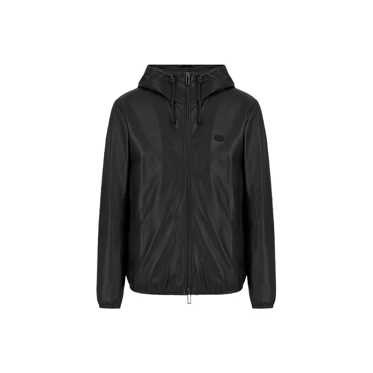EMPORIO ARMANI Semi aniline Leather Blouson-0
