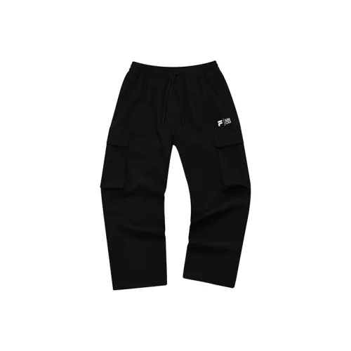 Marcelo Burlon X FILA FUSION Cargo Pants Men Pitch Black