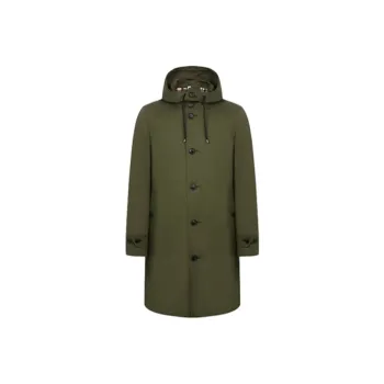 Burberry Trench Coats Men Army Green