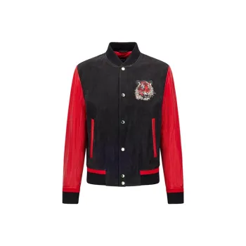 HUGO BOSS FW21 Leather Jacket Men's Red