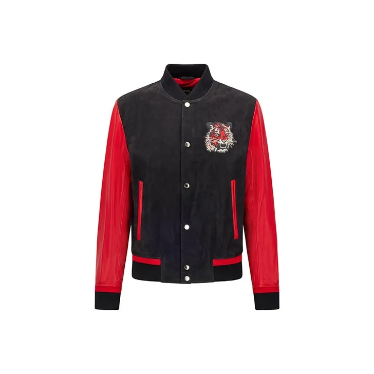 HUGO BOSS FW21 Leather Jacket Men's Red-0