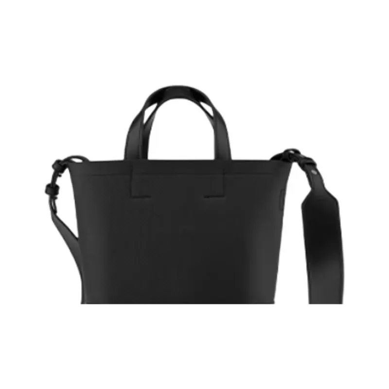 LACOSTE PVC Bucket Bags Shoulder Bag Crossbody Bag Handbag Medium Size Women's Black-2