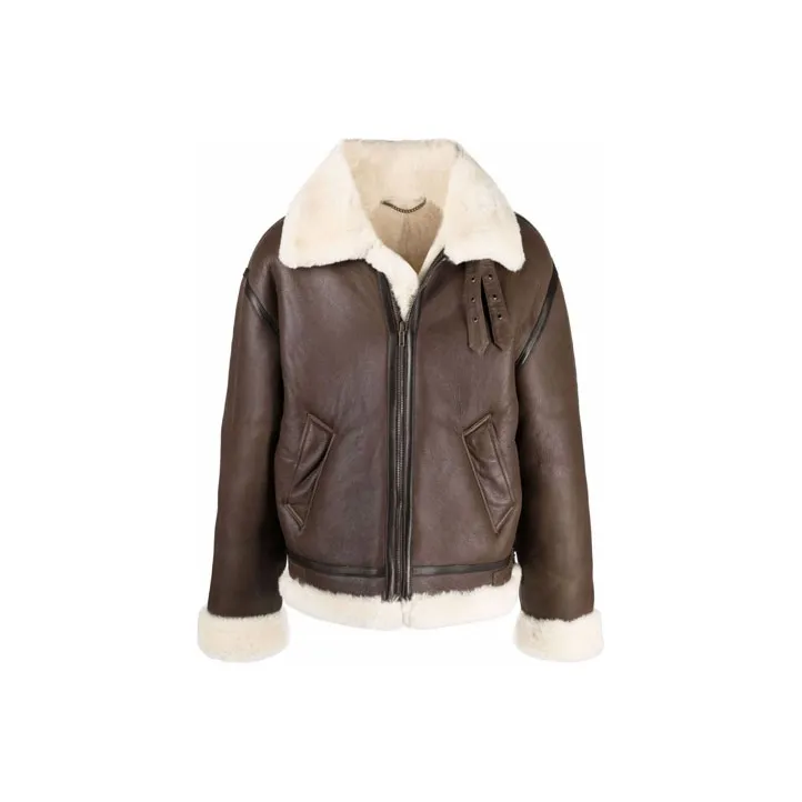 Vetements Leather Jackets Unisex Brown-0