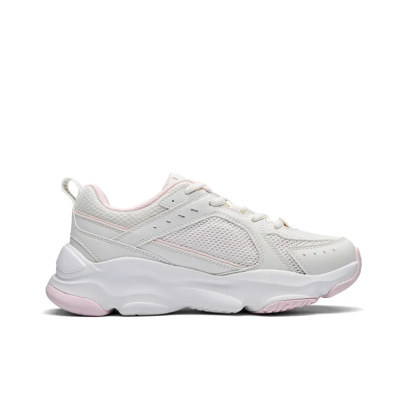 Kappa Anti Slip Wear Resistant Low Top Running Shoes Women's Beach White Pearl Pink-1