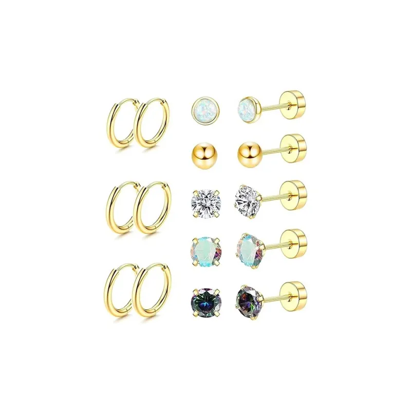 Inkopper Alloy Stud Earrings Unisex-3