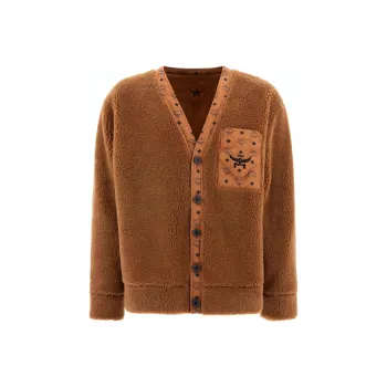 MCM Monogram Pocket Fleece Cardigan