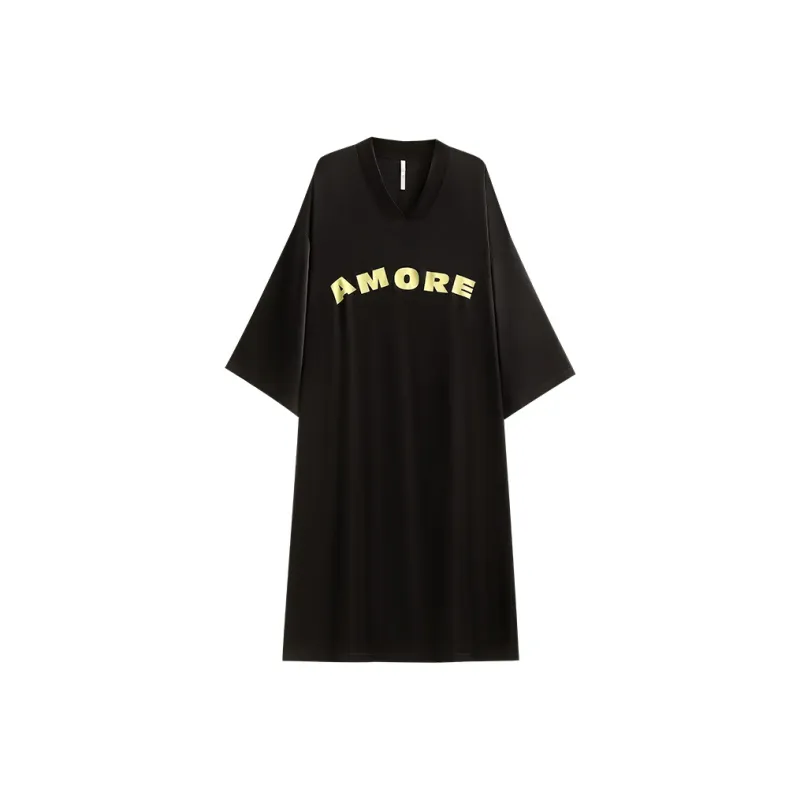 Yue Nei Nightgown Women's Elegant Black-0