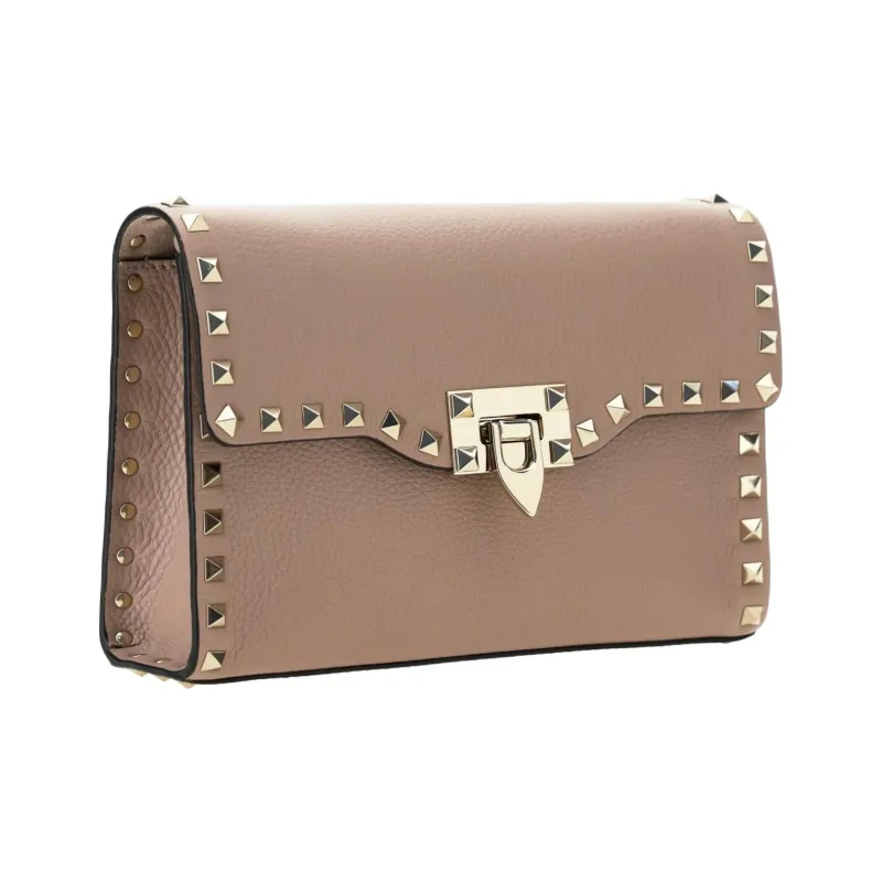 Valentino GARAVANIRockstud Sheepskin Shoulder Bag Women's Umber-1