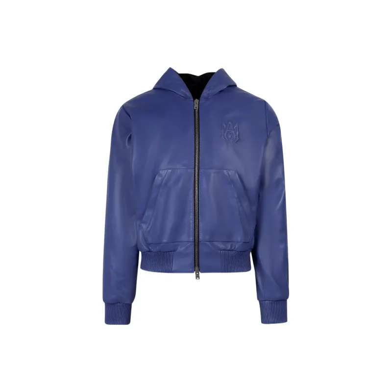 AMIRI Leather Jackets Men Blue-0