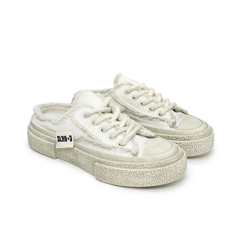 VANSSI Rubber Sole Slip Resistant Closed Toe Slippers Unisex White-2