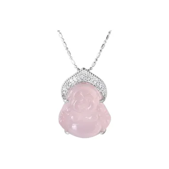 Long Fu Chalcedony Jade Necklaces Women's